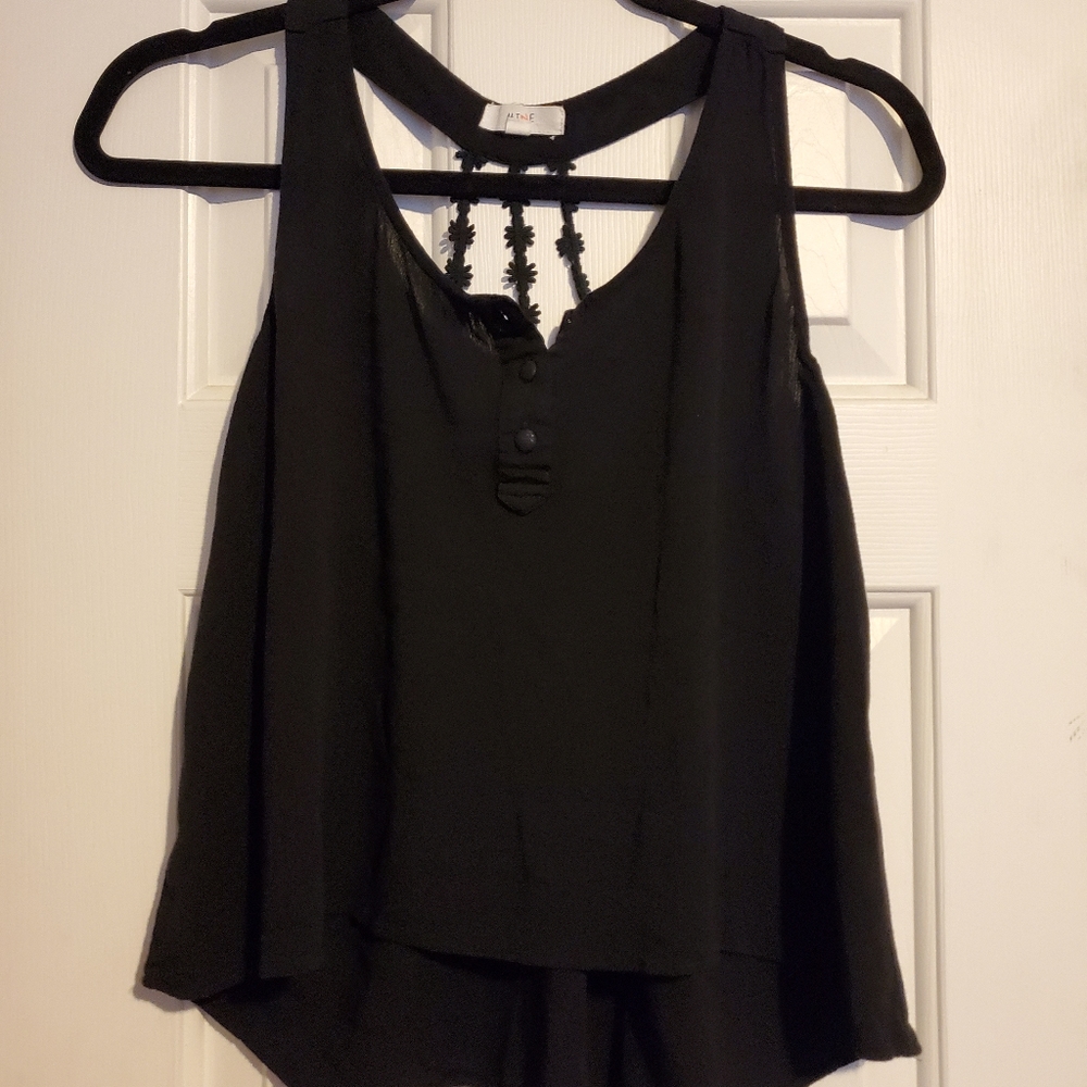 Black tank top